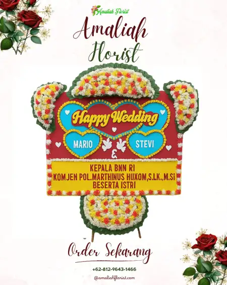 Papan Bunga Pernikahan Marengmang